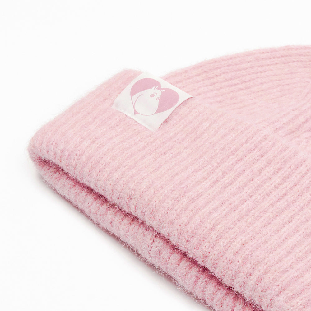 Moomintroll Love Fluffy Chunky Beanie Pink