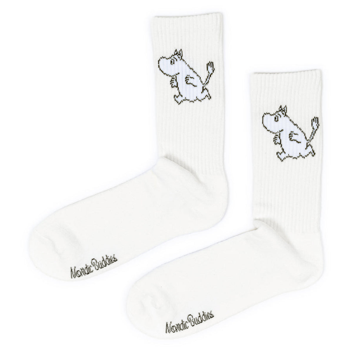 Moomin Socks Retro Moomintroll Running White