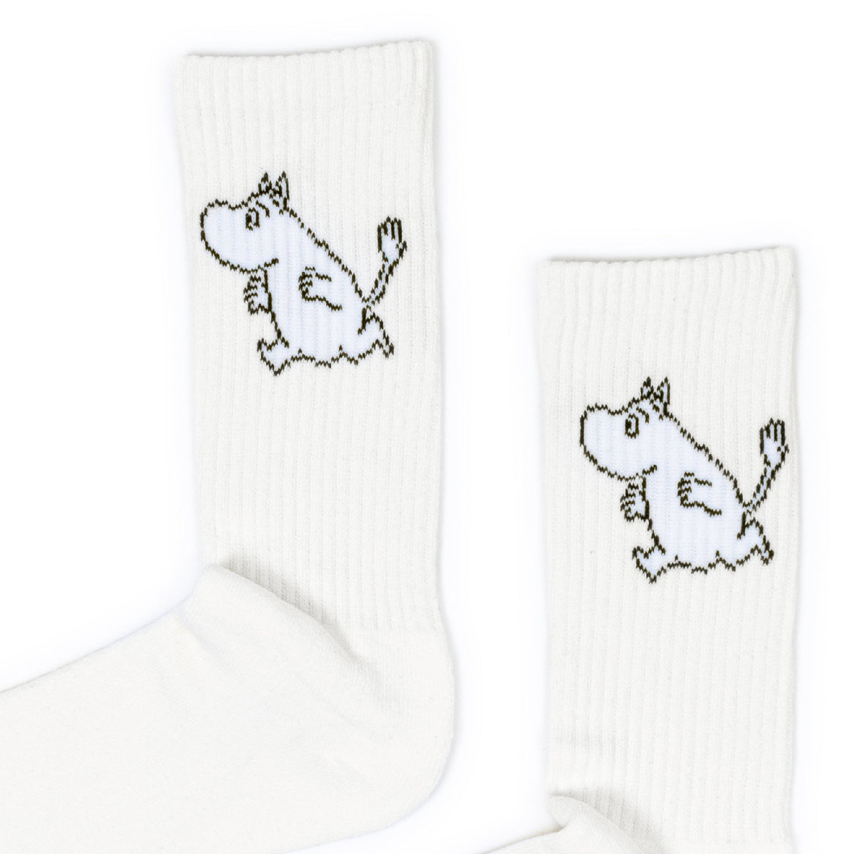 Moomin Socks Retro Moomintroll Running White