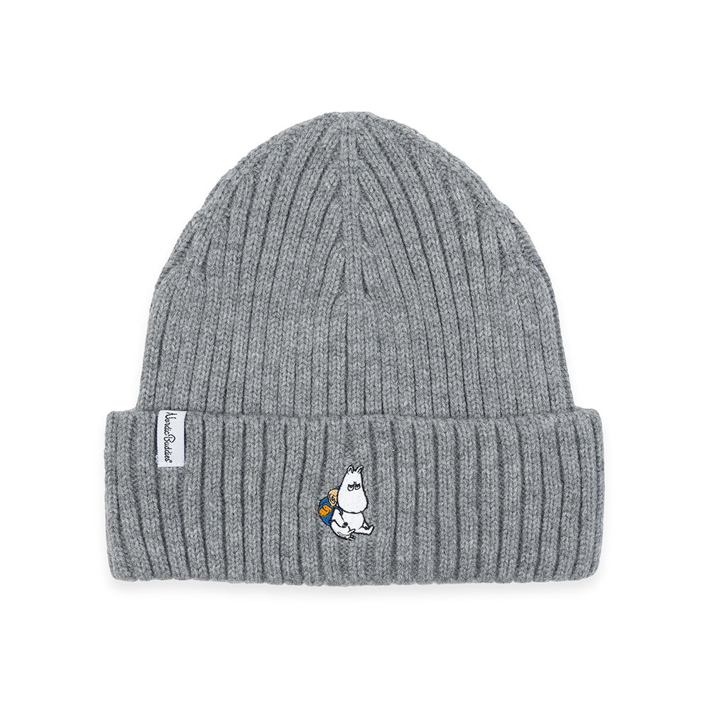 Moomintroll Embroidery Beanie Grey