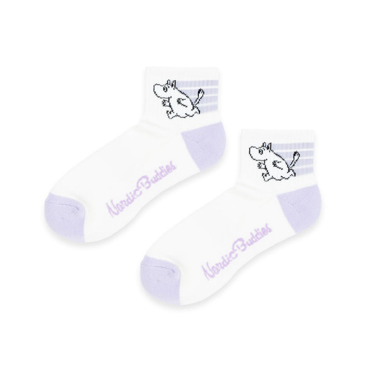 Ankle Socks Active Moomintroll White/Lilac 36-42