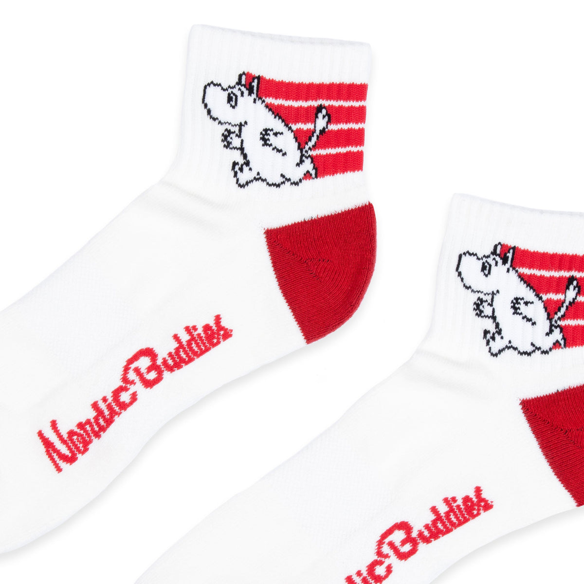 Ankle Socks Active Moomintroll White/Red 40-45