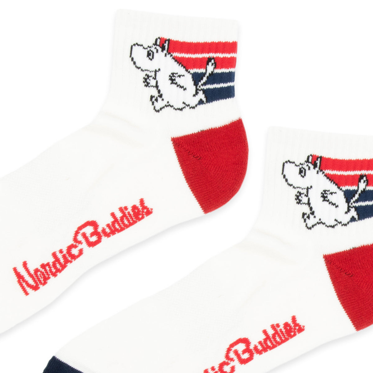 Ankle Socks Active Moomintroll White/Red/Blue 40-45
