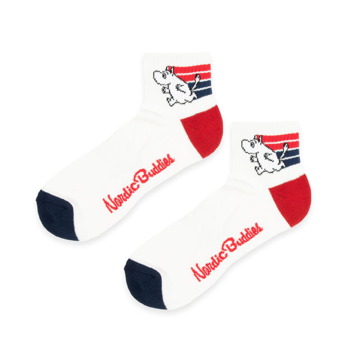 Ankle Socks Active Moomintroll White/Red/Blue 40-45