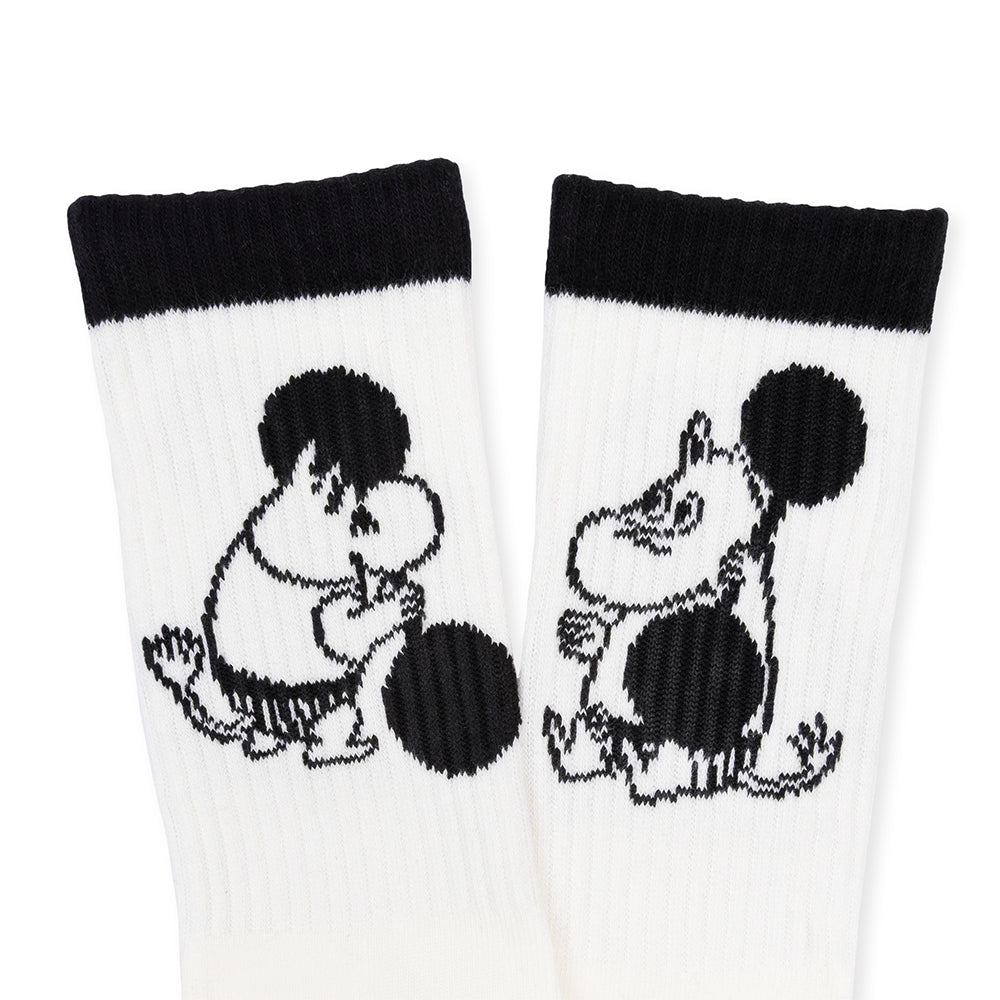 Moomintroll Exercising Active Socks 40-45 B&W