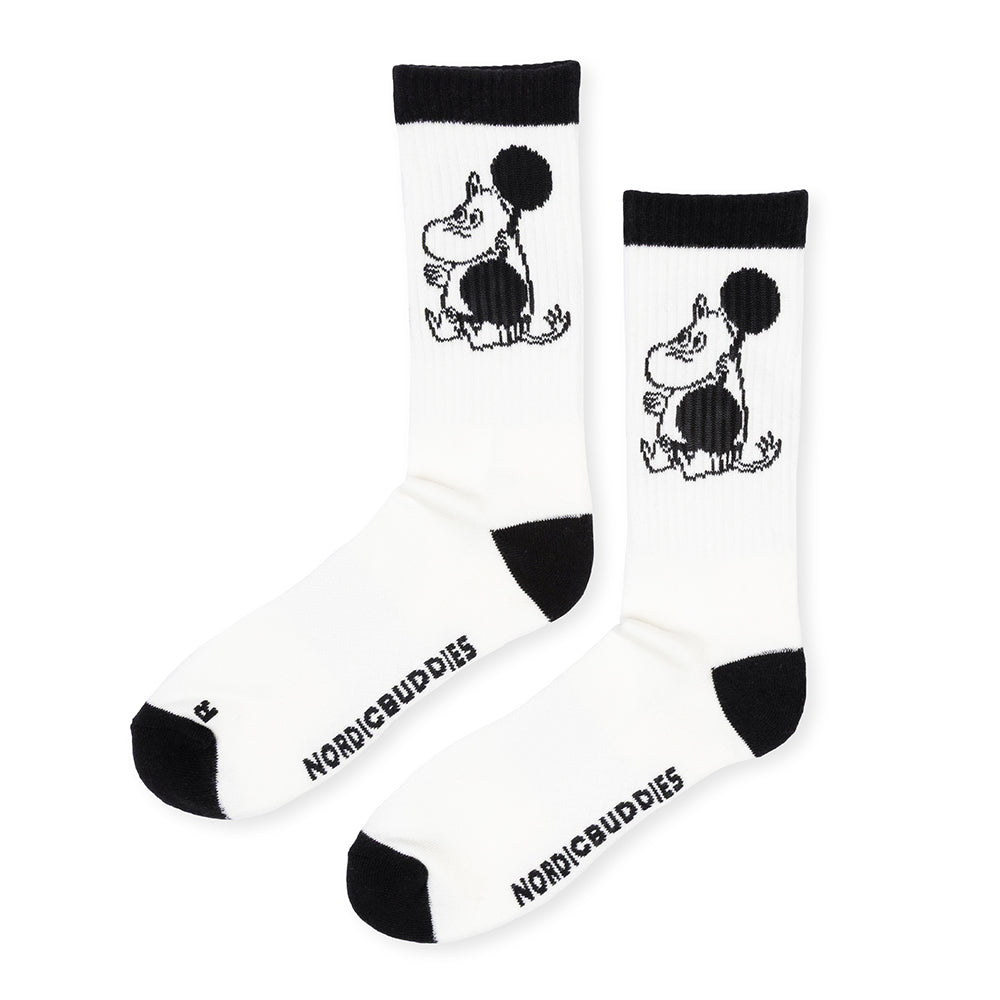 Moomintroll Exercising Active Socks 40-45 B&W