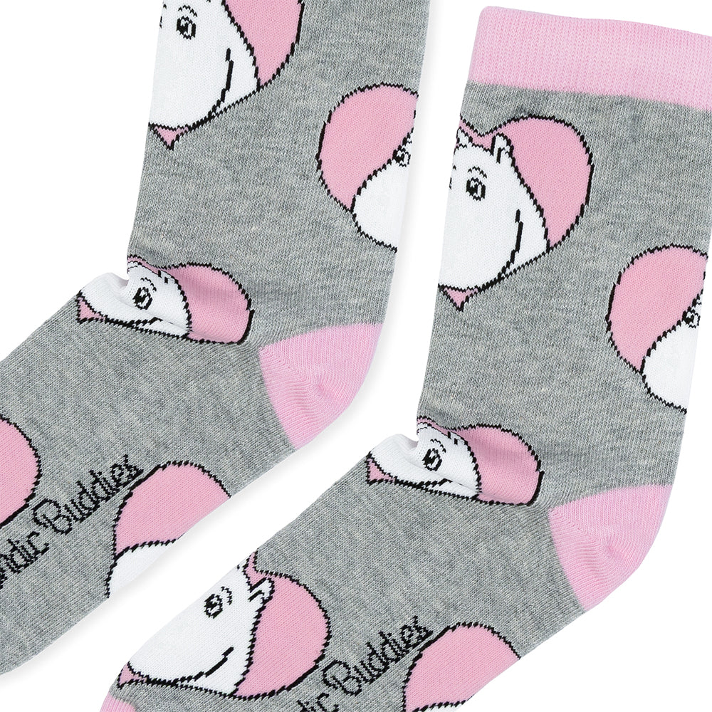 Moomintroll Heart 36-42 Socks Grey