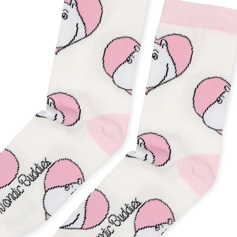Moomintroll Heart 36-42 Socks White