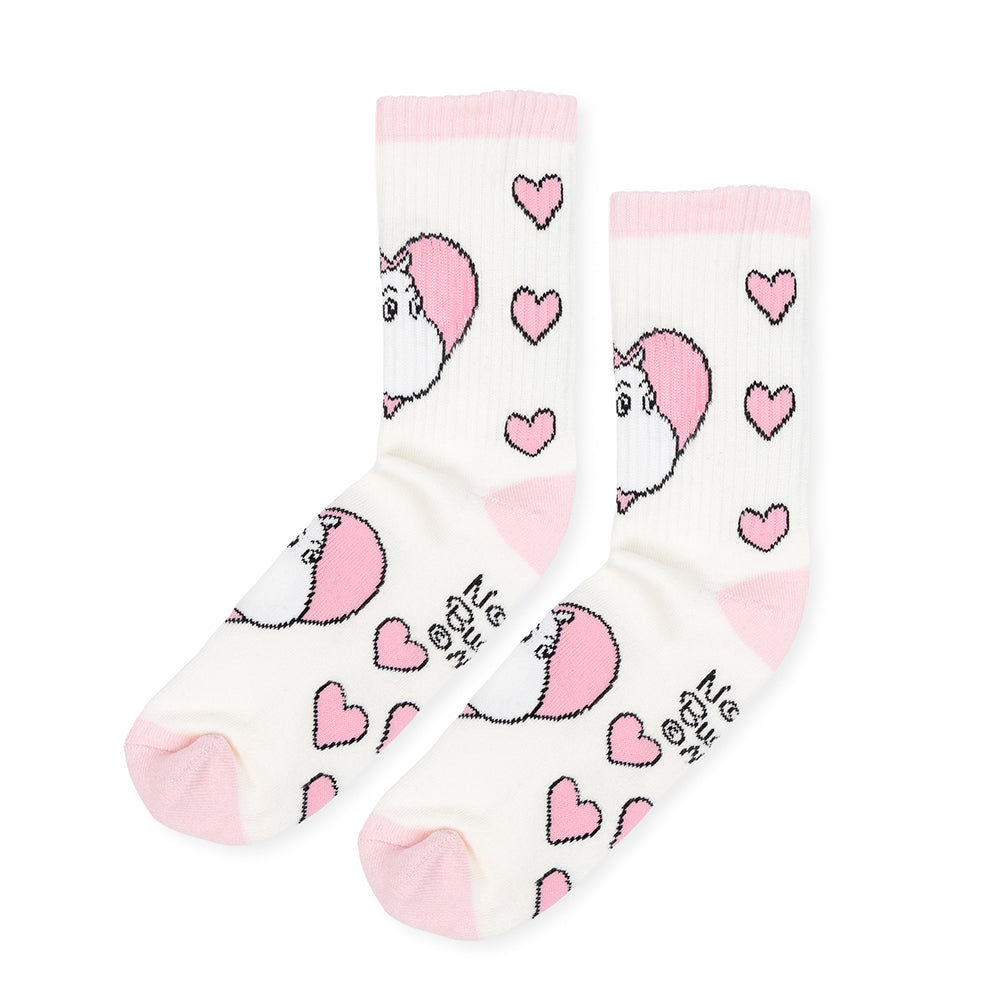 Moomintroll Love Retro Socks 36-42 White