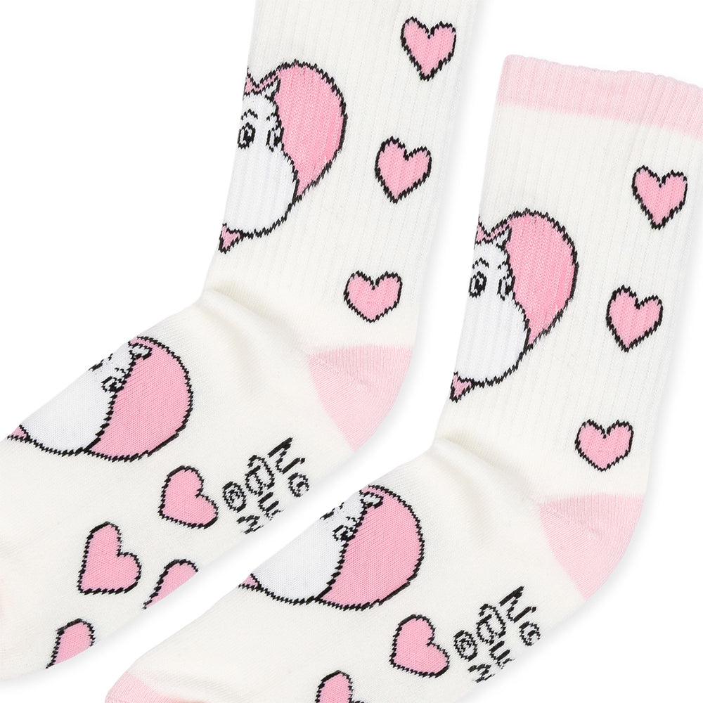 Moomintroll Love Retro Socks 36-42 White