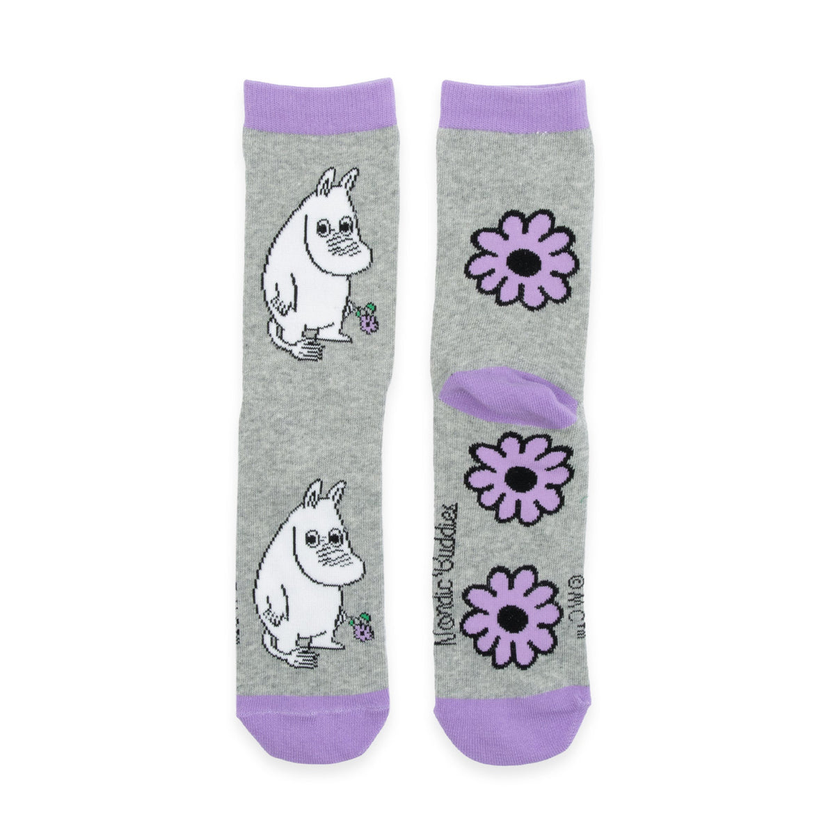Moomin socks Moomintroll Flower Grey/Lilac