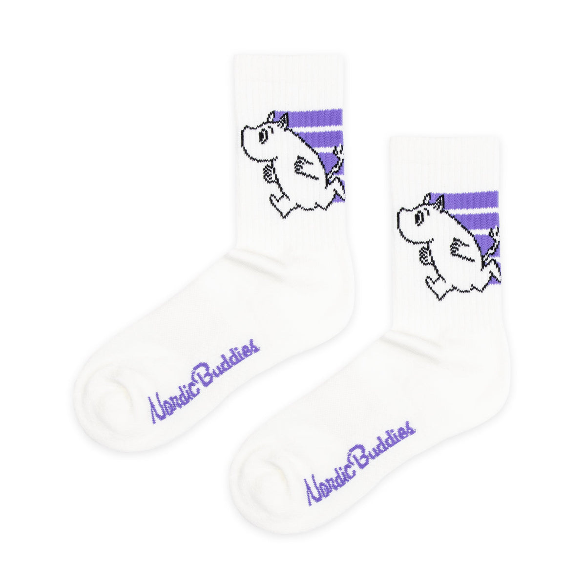Moomin Active Socks Moomintroll White/Purple 36-42