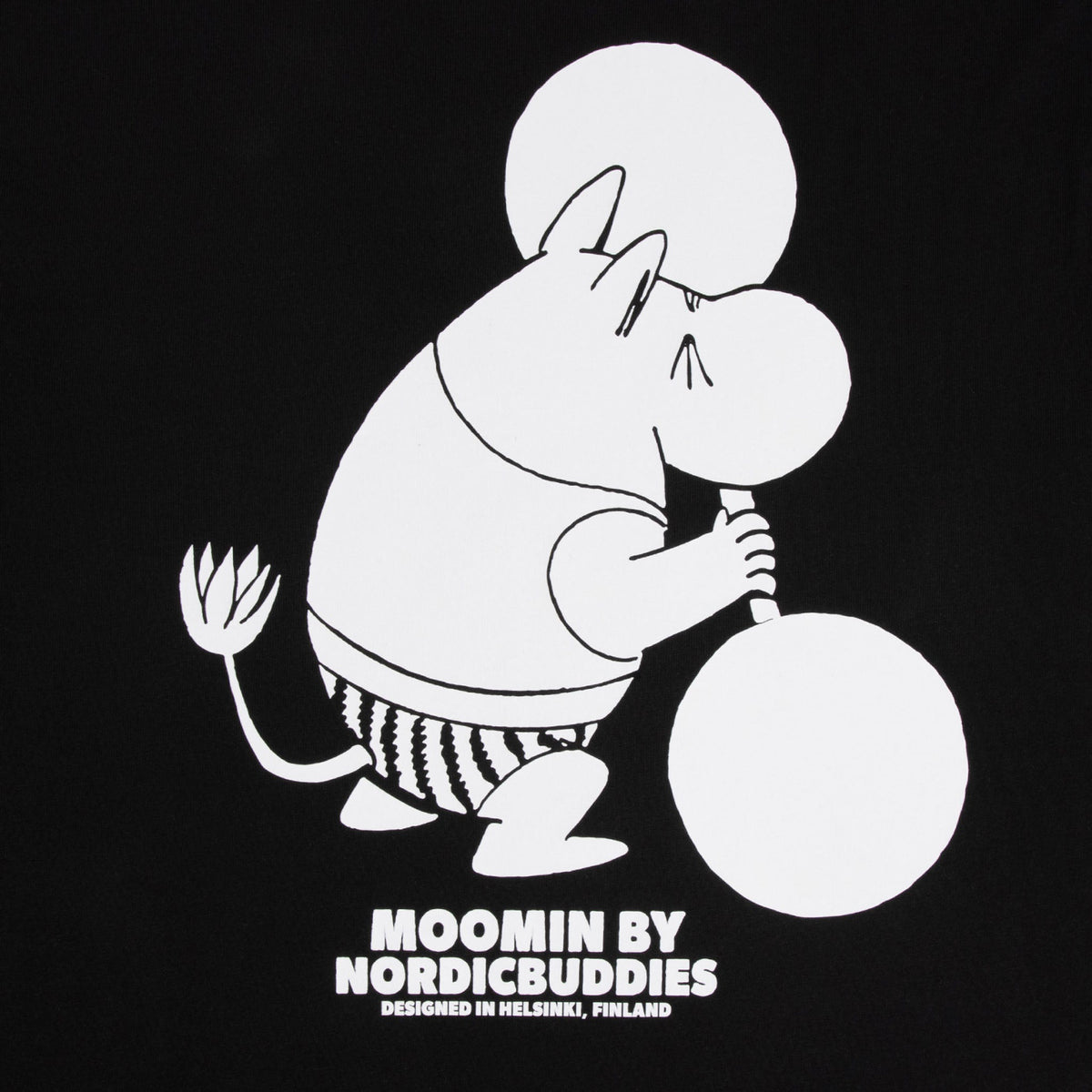 T-shirt Moomintroll Weightlifting Black