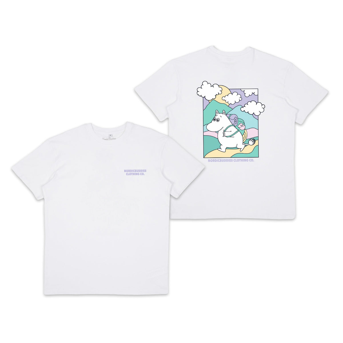 T-shirt Moomintroll Adventuring White