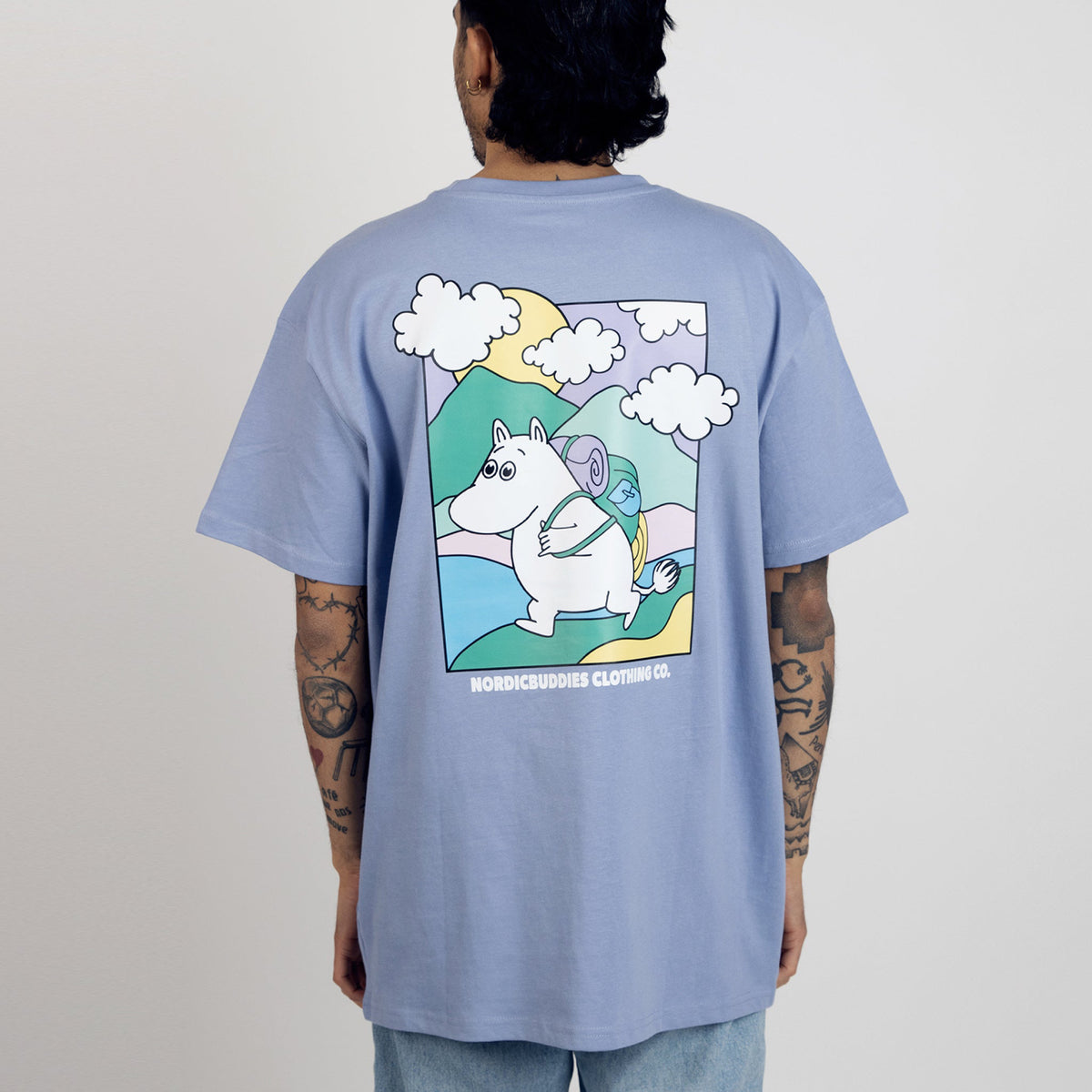 T-shirt Moomintroll Adventuring Light Blue