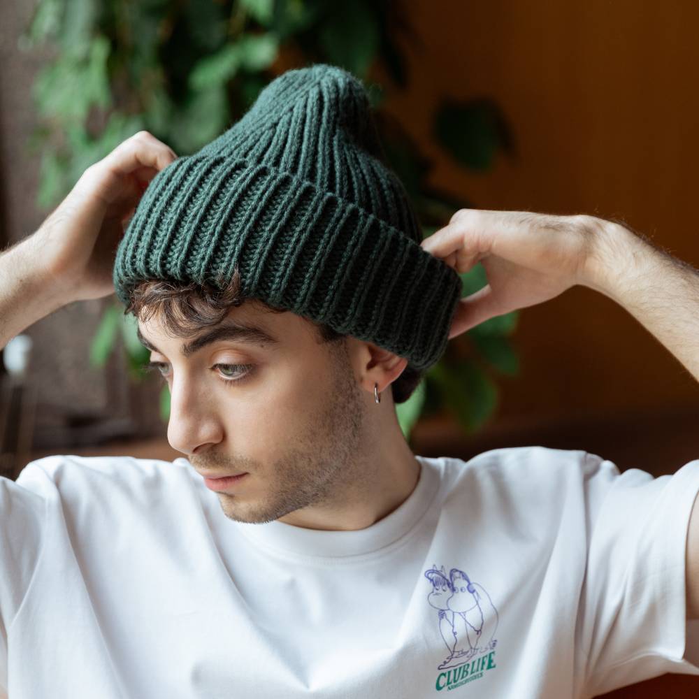 Moomintroll Chunky Beanie Dark Green