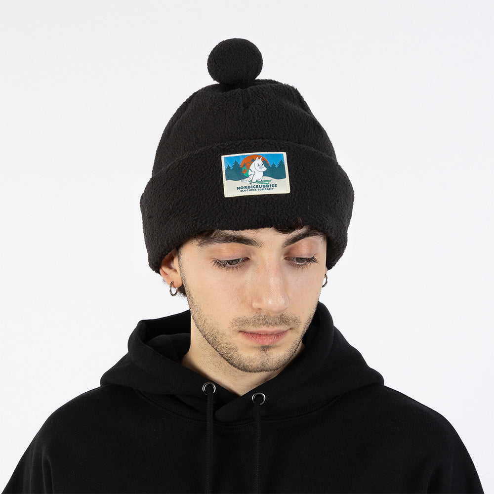 Moomintroll Fleece Beanie Black
