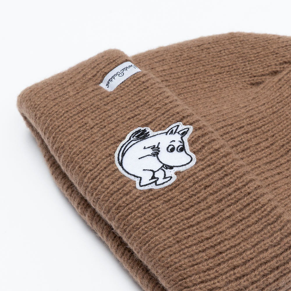 Moomintroll Felt Patch Kids Beanie Brown