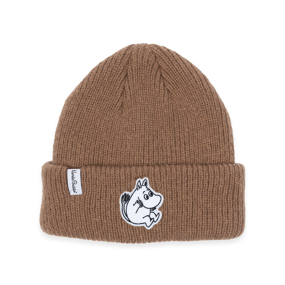 Moomintroll Felt Patch Kids Beanie Brown