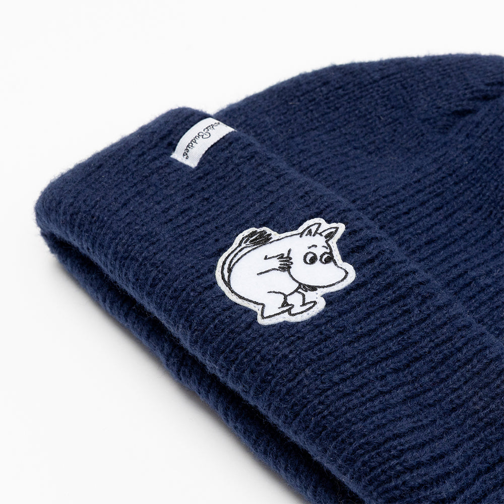 Moomintroll Felt Patch Kids  Beanie Dark Blue