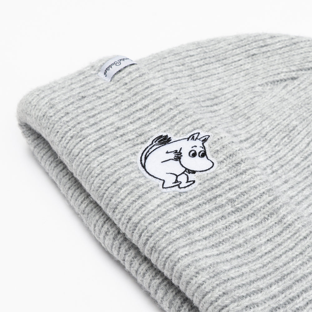 Moomintroll Felt Patch Kids Beanie Grey