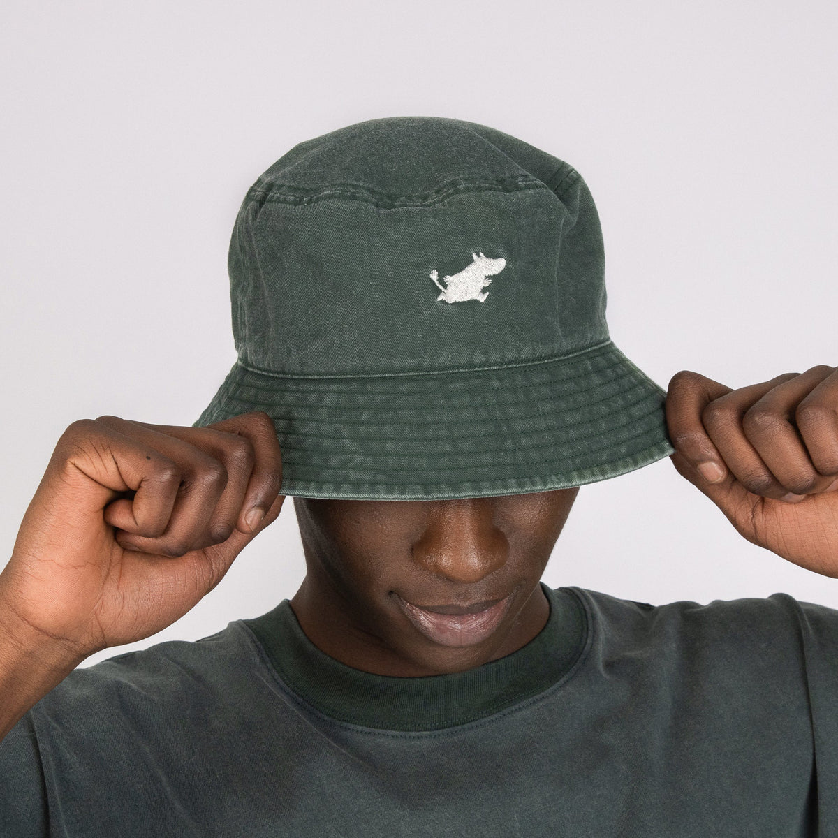 Bucket Hat Adult Moomintroll Washed Denim Green