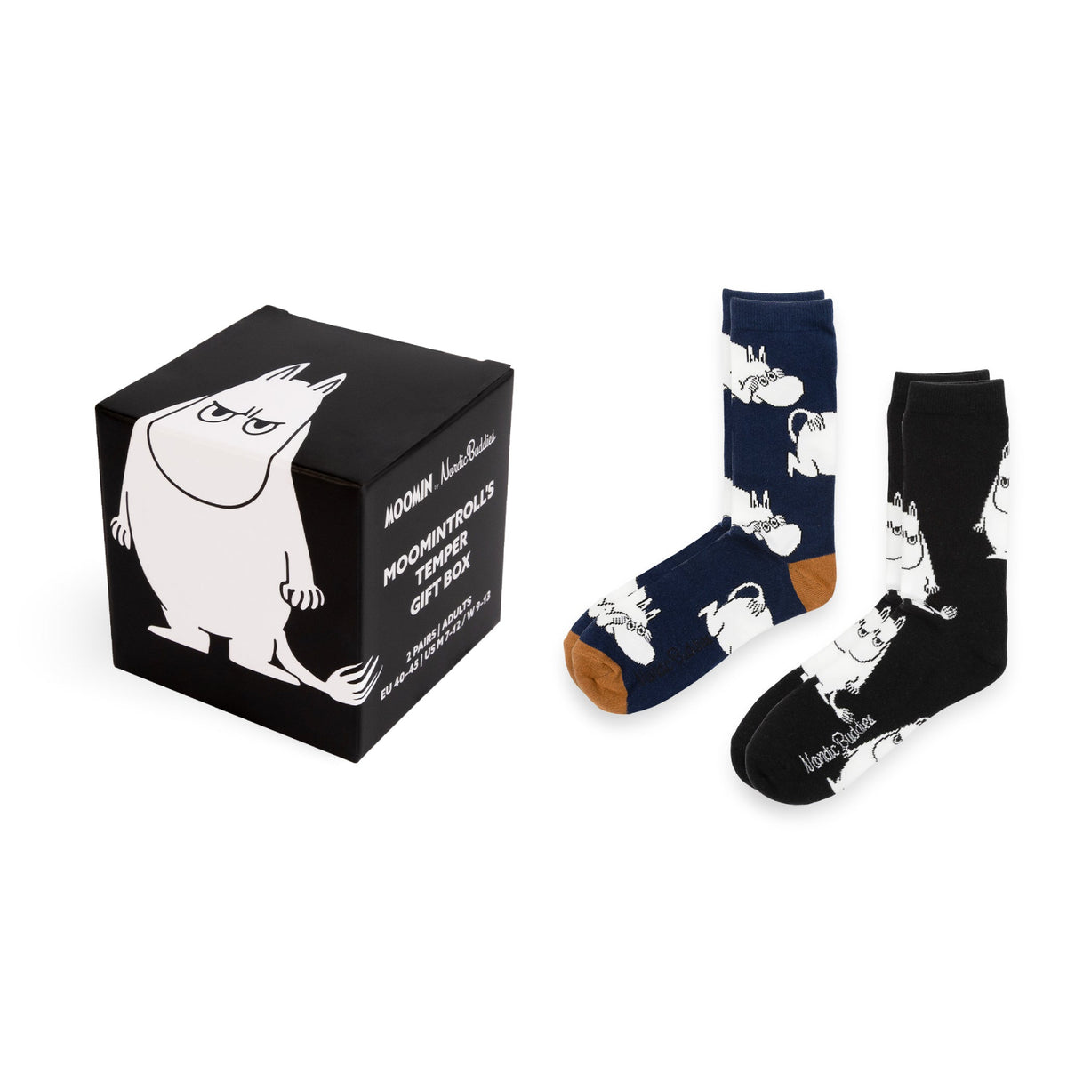 Moomintroll Angry Sock 40-45 Gift Box 2 pcs