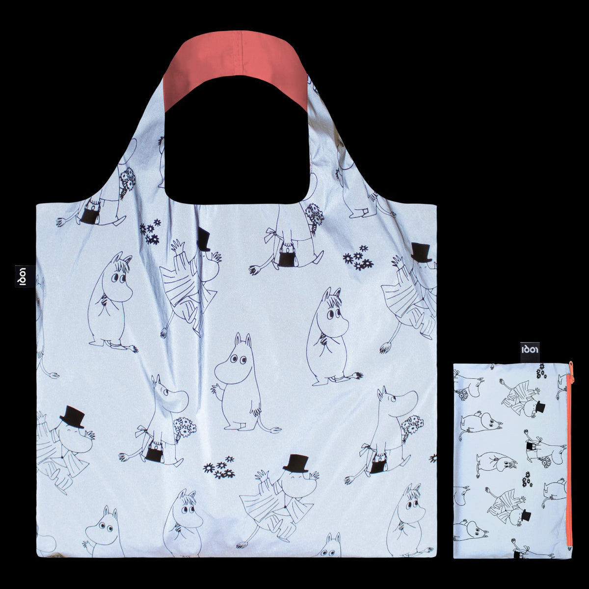 Moomin Family Pattern Reflective Bag