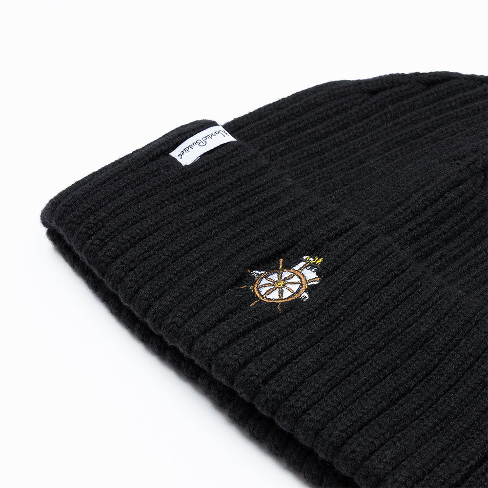 Moominpappa Helm Embroidery Beanie Black