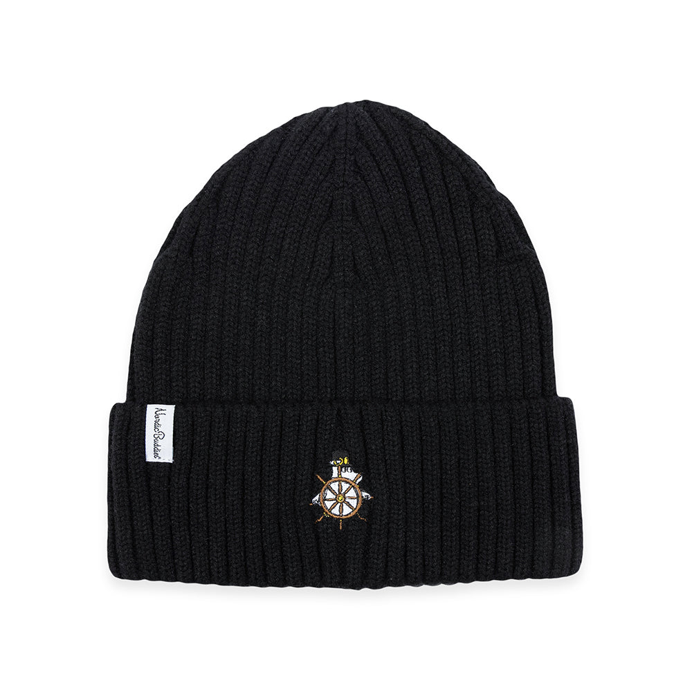 Moominpappa Helm Embroidery Beanie Black