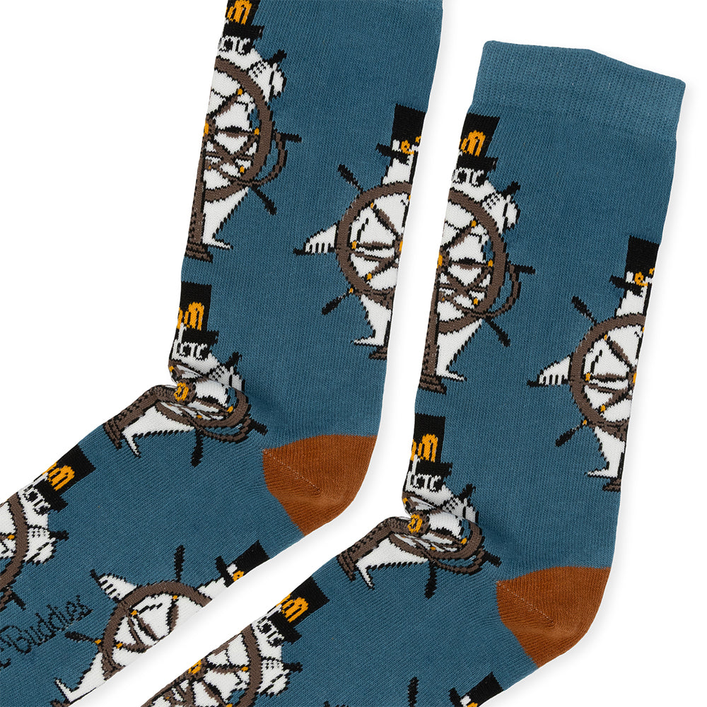 Moominpappa Helm 40-45 Socks Petrol Blue