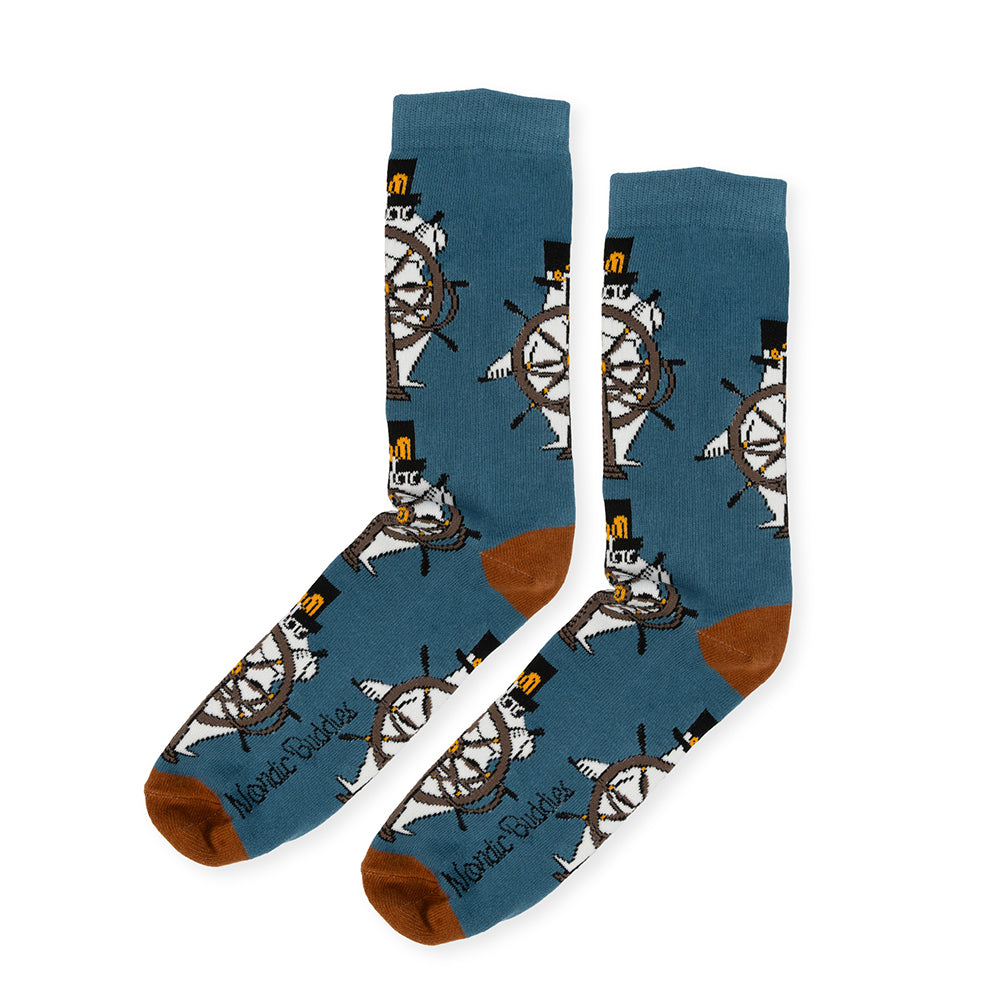 Moominpappa Helm 40-45 Socks Petrol Blue