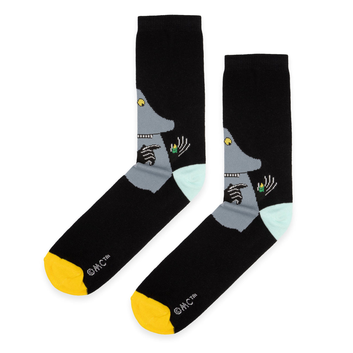 Moomin Socks The Groke Black/Yellow/Turquoise