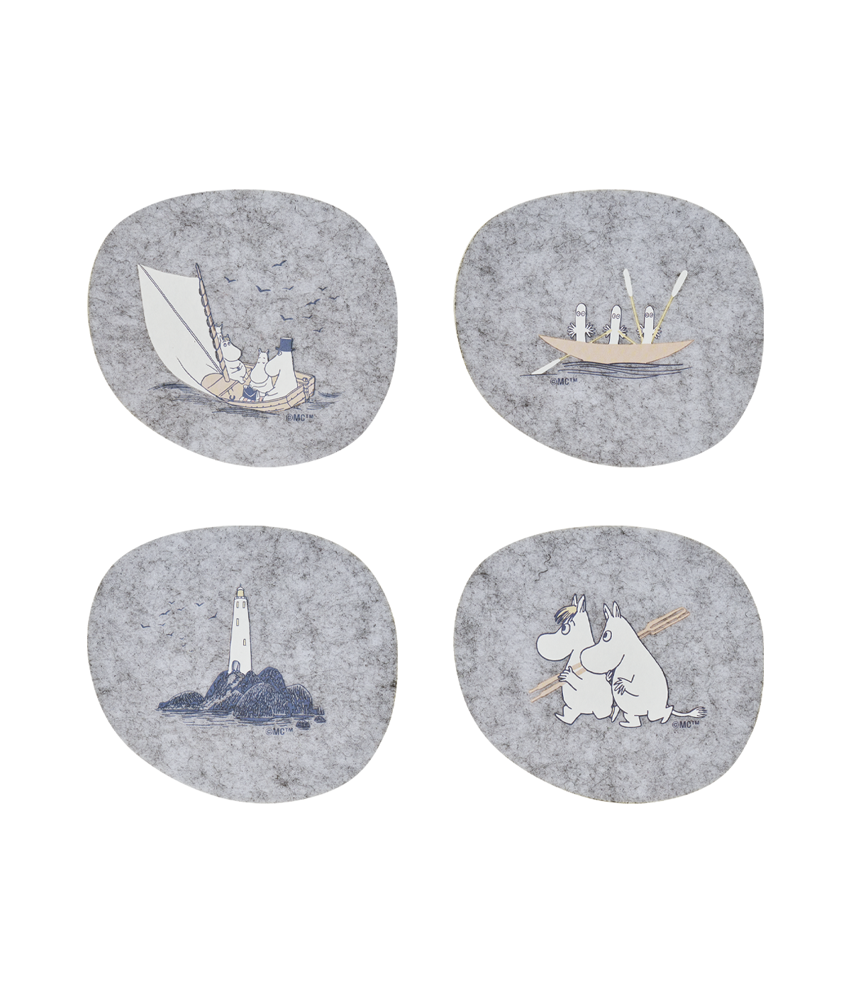 Moomin Sailors Coaster 4-pack