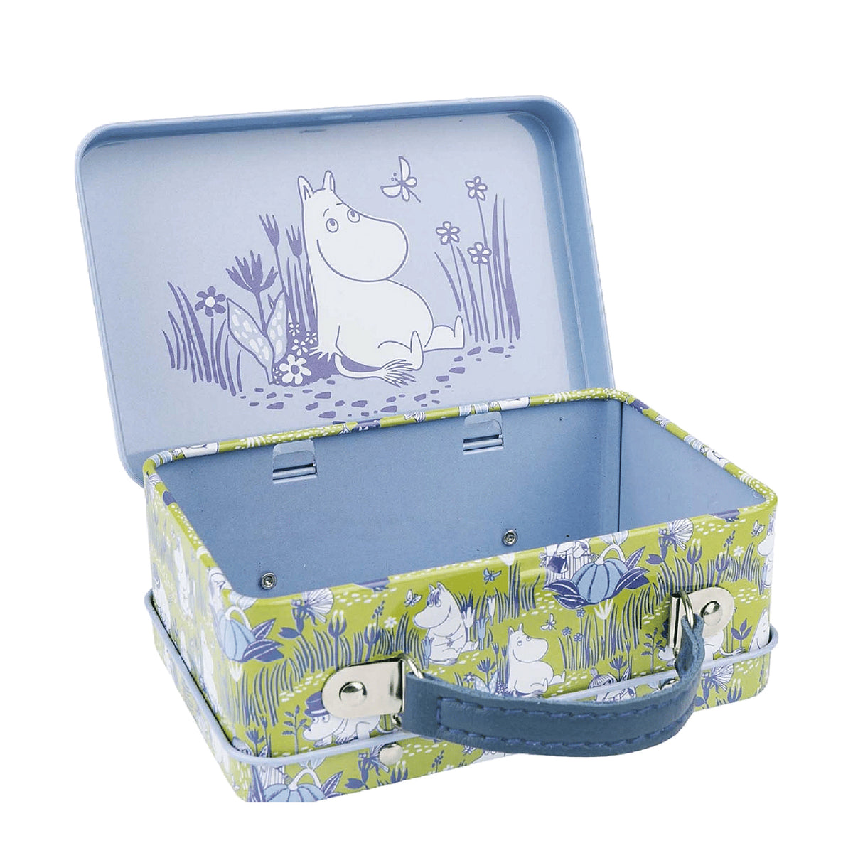 Moomin Small Tin Suitcase Green