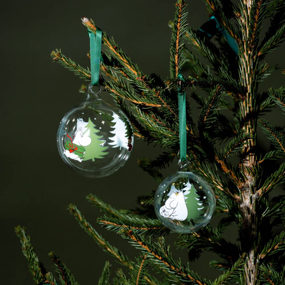 Moomin Spruce Glass Bauble 7cm - The Official Moomin Shop