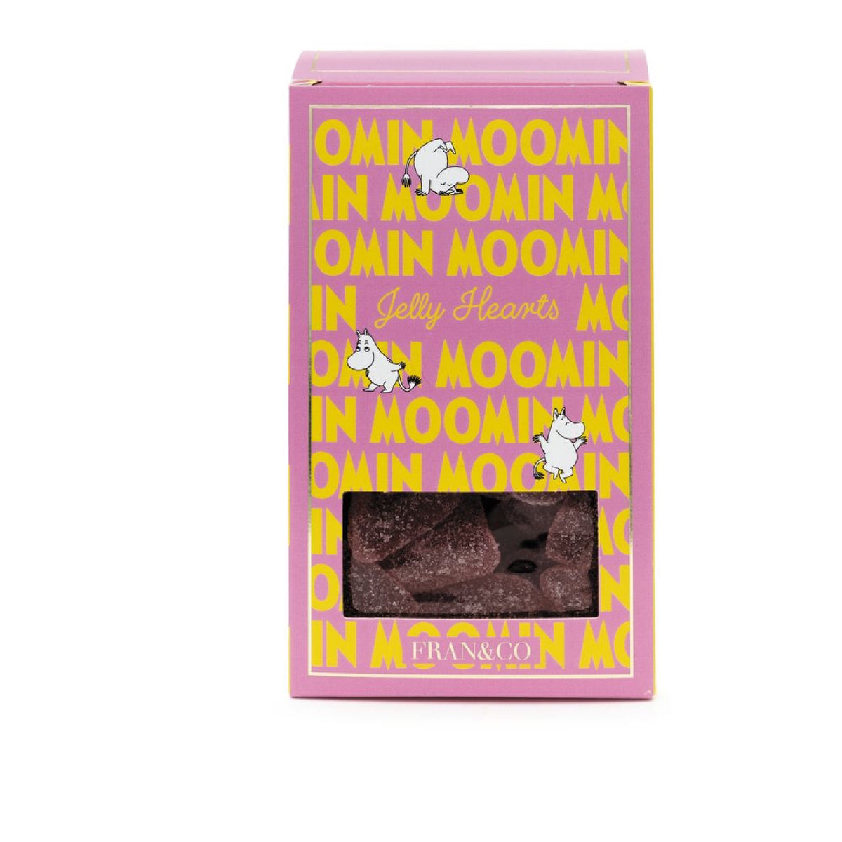 Moomin Jelly Raspberry Hearts 180 g