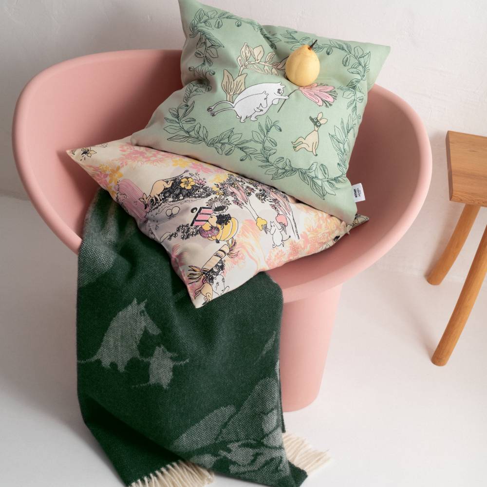 Moomin Living Room Cushion Cover Green 50x50cm - The Official Moomin Shop