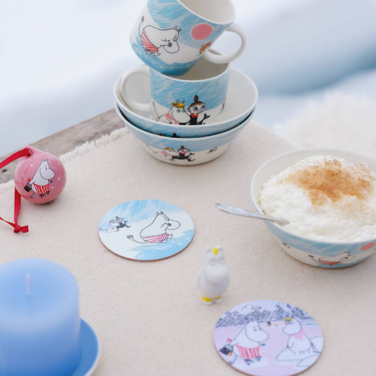 Moomin Coaster Set 4 pcs Ice Swimming