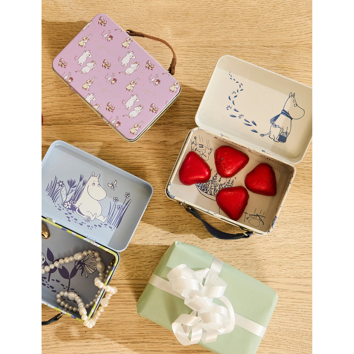 Moomin Small Tin Suitcase Blue