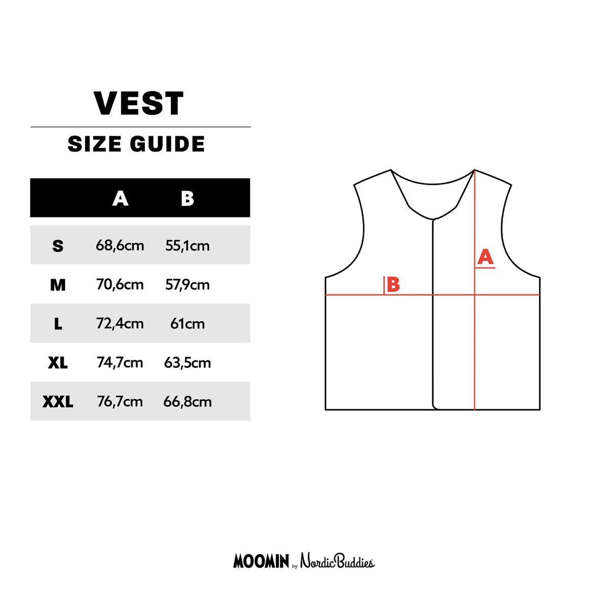 Moomin Classics Vest Unisex Black