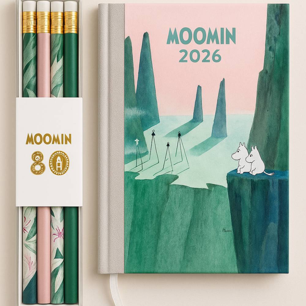 Moomin Comet Weekly Planner 2026 & Pencils Bundle
