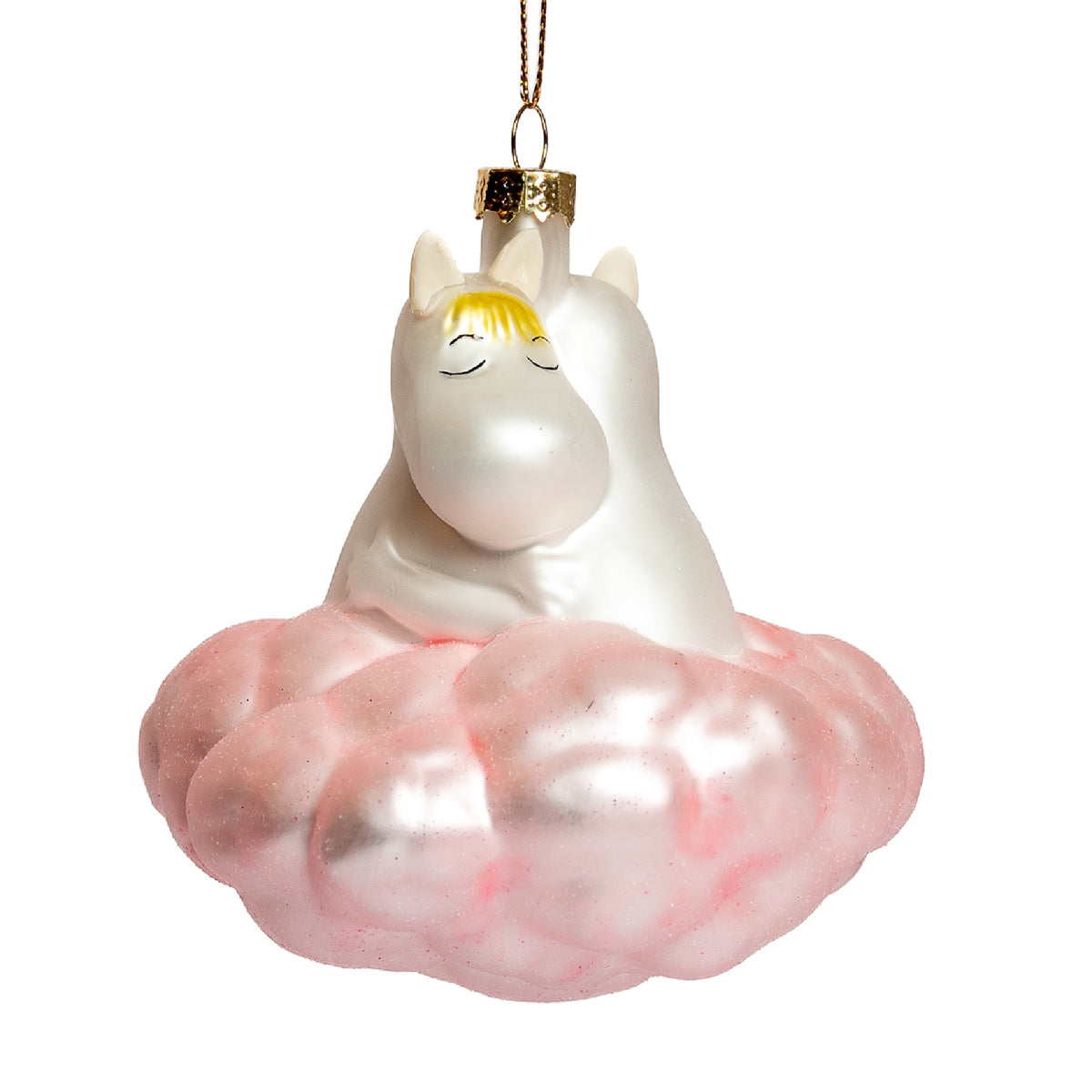 Moomintroll And Snorkmaiden On A Pink Cloud Ornament