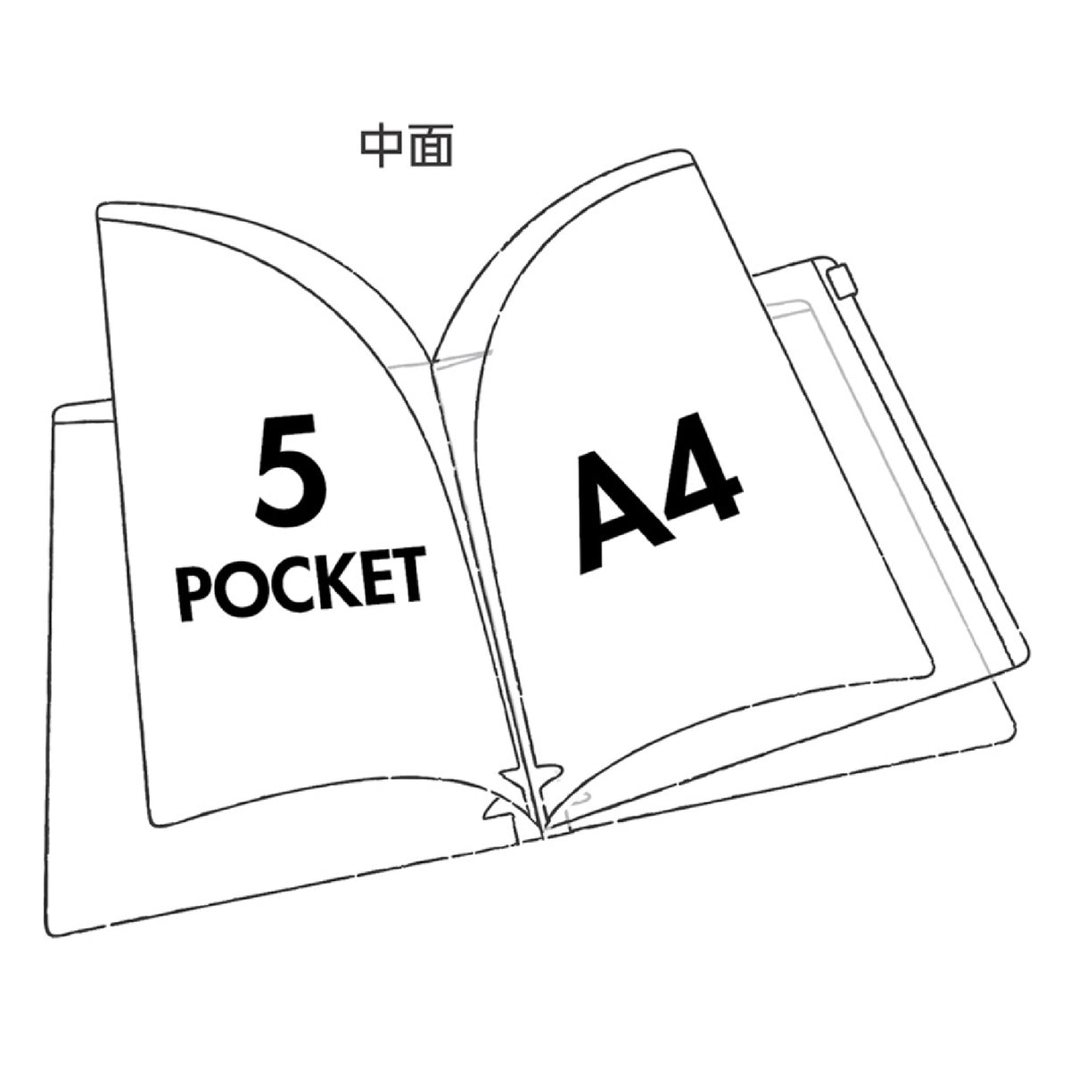 Clear File Folder With 5 Pockets Moomin Friends Green