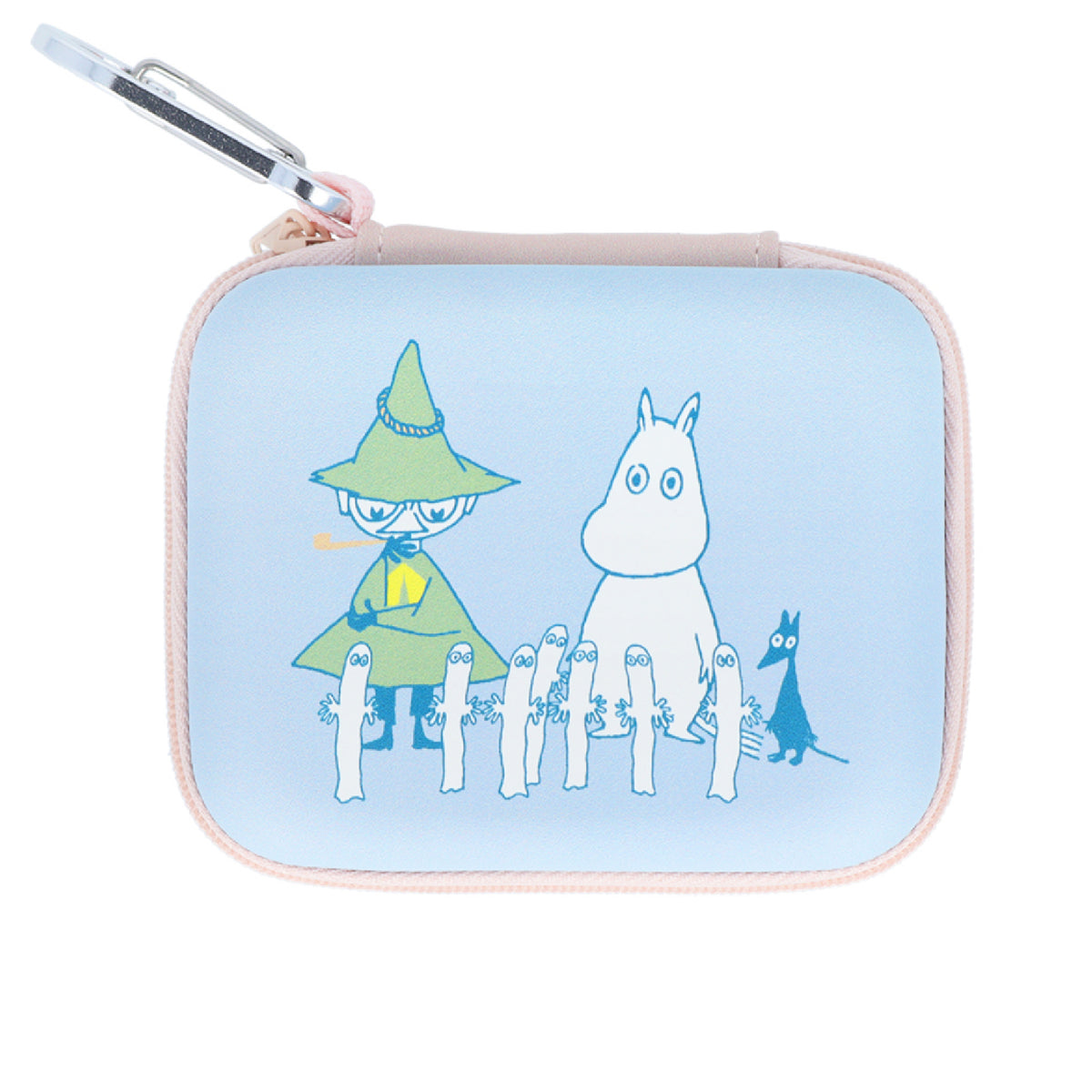 Hardcover Gadget Pouch With Zip Lock Moomintroll And Snufkin