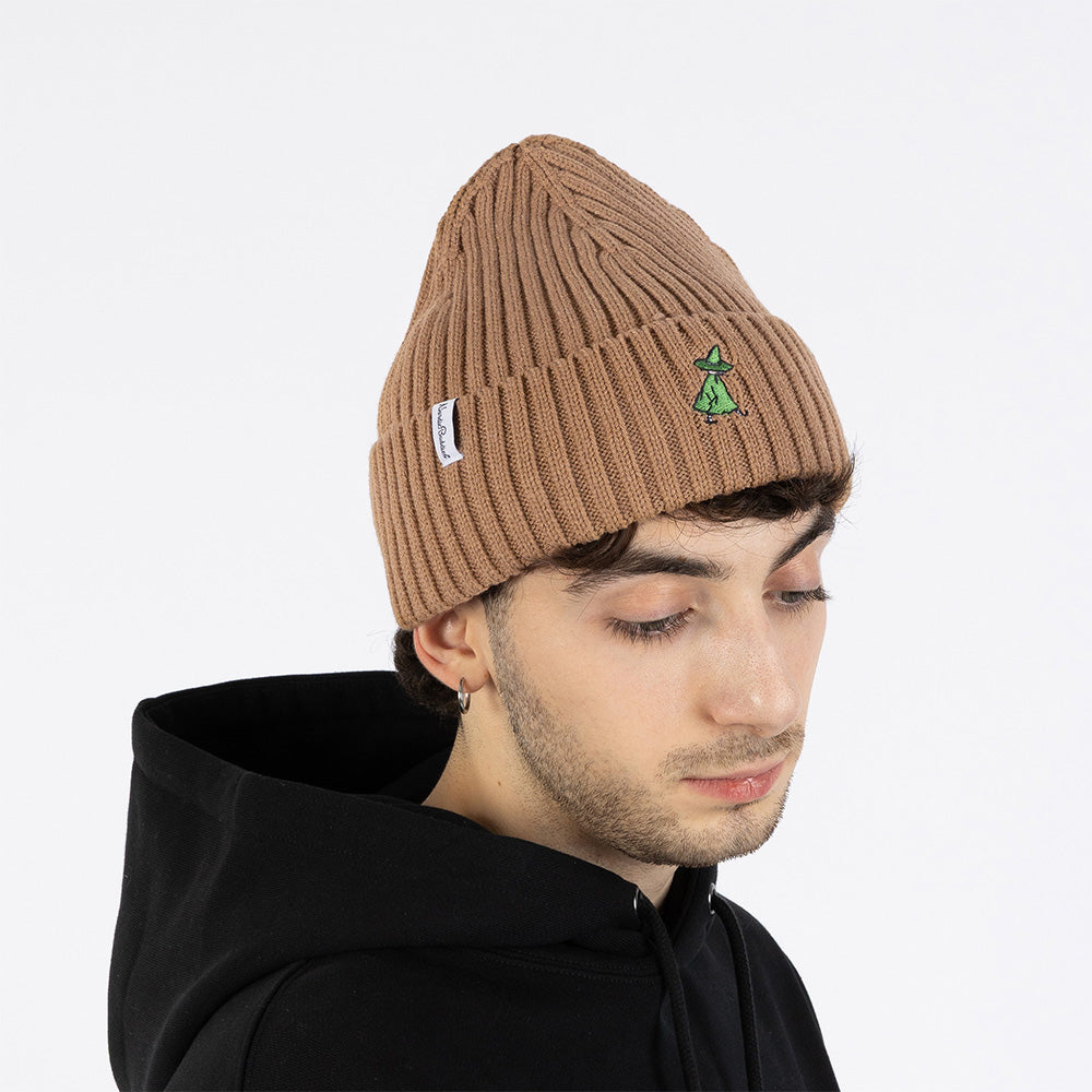 Snufkin Embroidery Beanie Brown