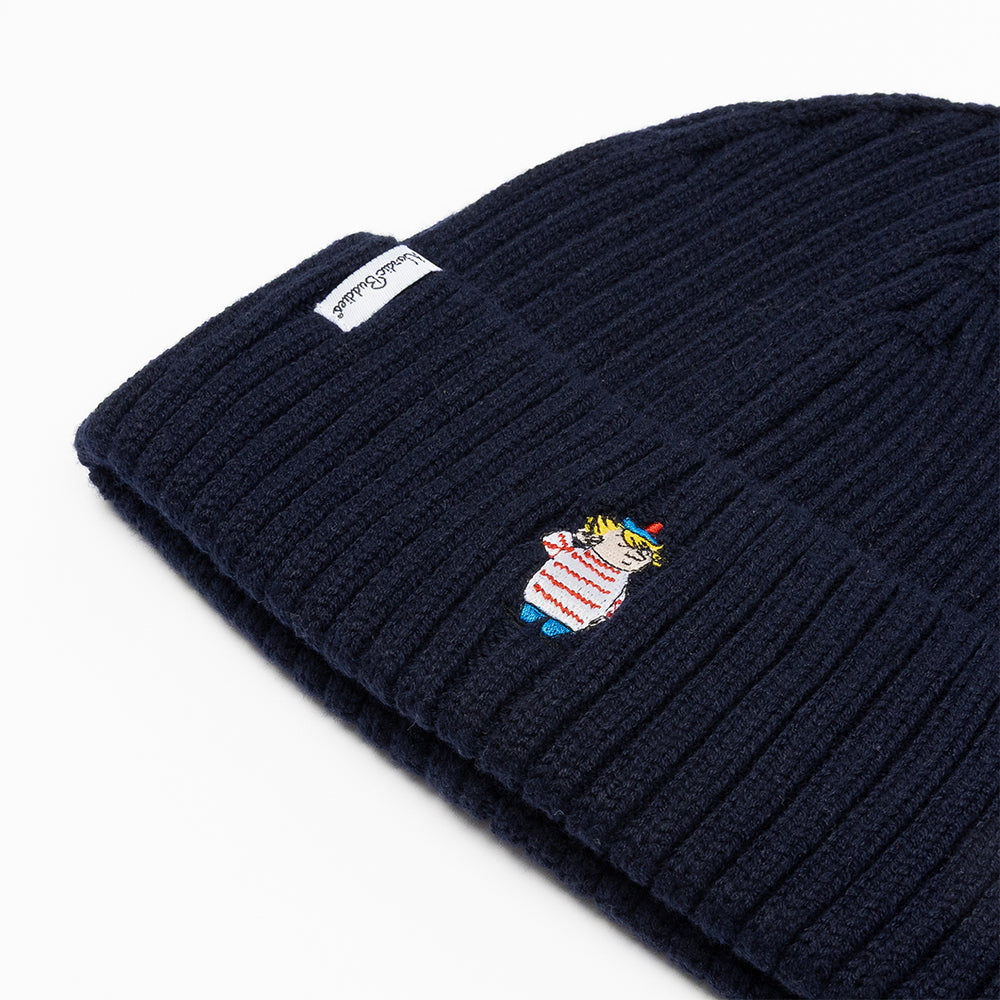 Too-Ticky Embroidery Beanie Dark Blue