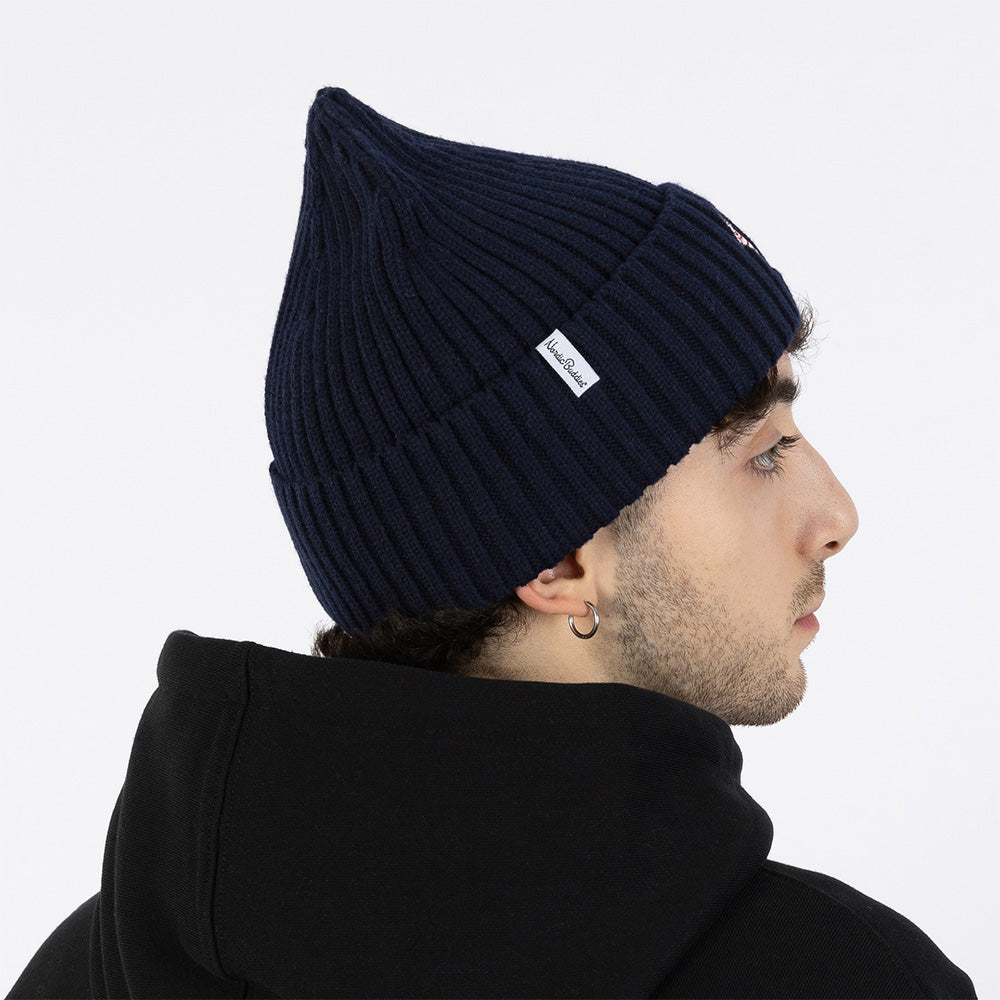 Too-Ticky Embroidery Beanie Dark Blue