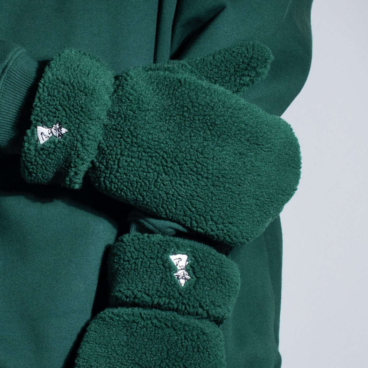Moomin Fluffy Mittens Snufkin Green