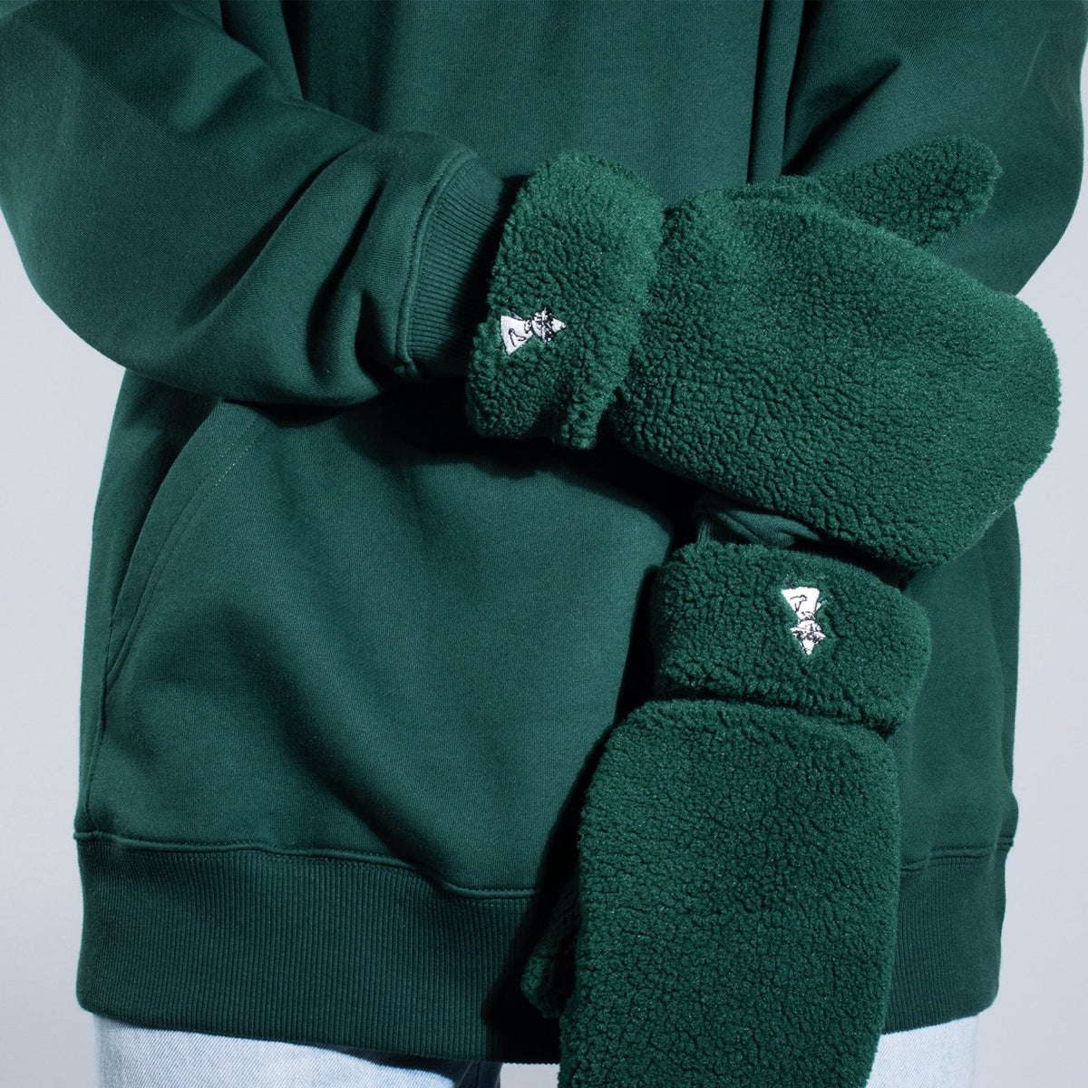 Moomin Fluffy Mittens Snufkin Green